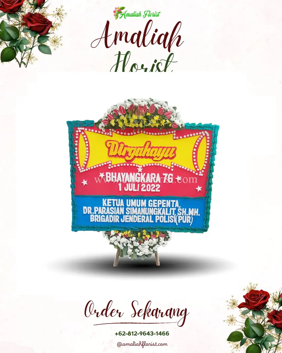 Papan Bunga HUT Ulang Tahun Sangir Jujuan